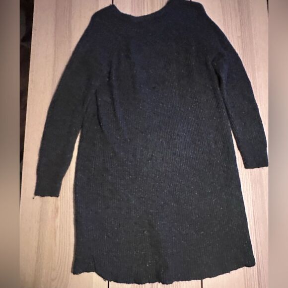 Madewell Curvey Hem Sweater dress - knit grey wool blend - size Large - Picture 7 of 8